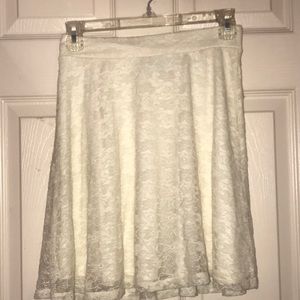 H&M Off White Lace Skirt